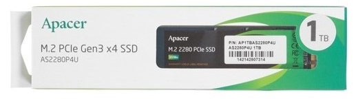 фото Накопитель SSD M.2 2280 Apacer AP1TBAS2280P4U-1 в Уфе 1024 ГБ