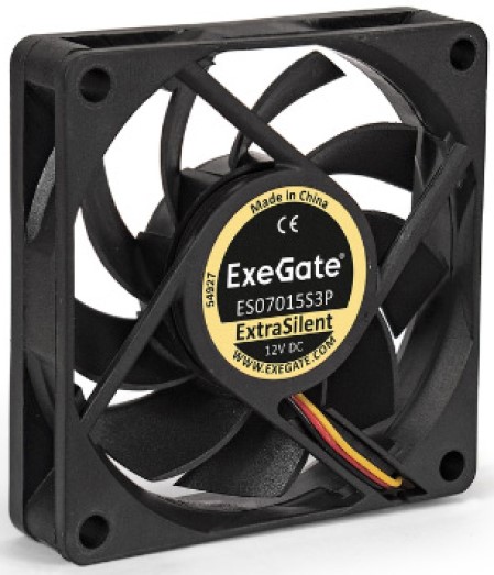 

Вентилятор для корпуса Exegate EX295232RUS 70x70x15 мм, 3100rpm, 23.4CFM, 28dBA, 2-pin, EX295232RUS