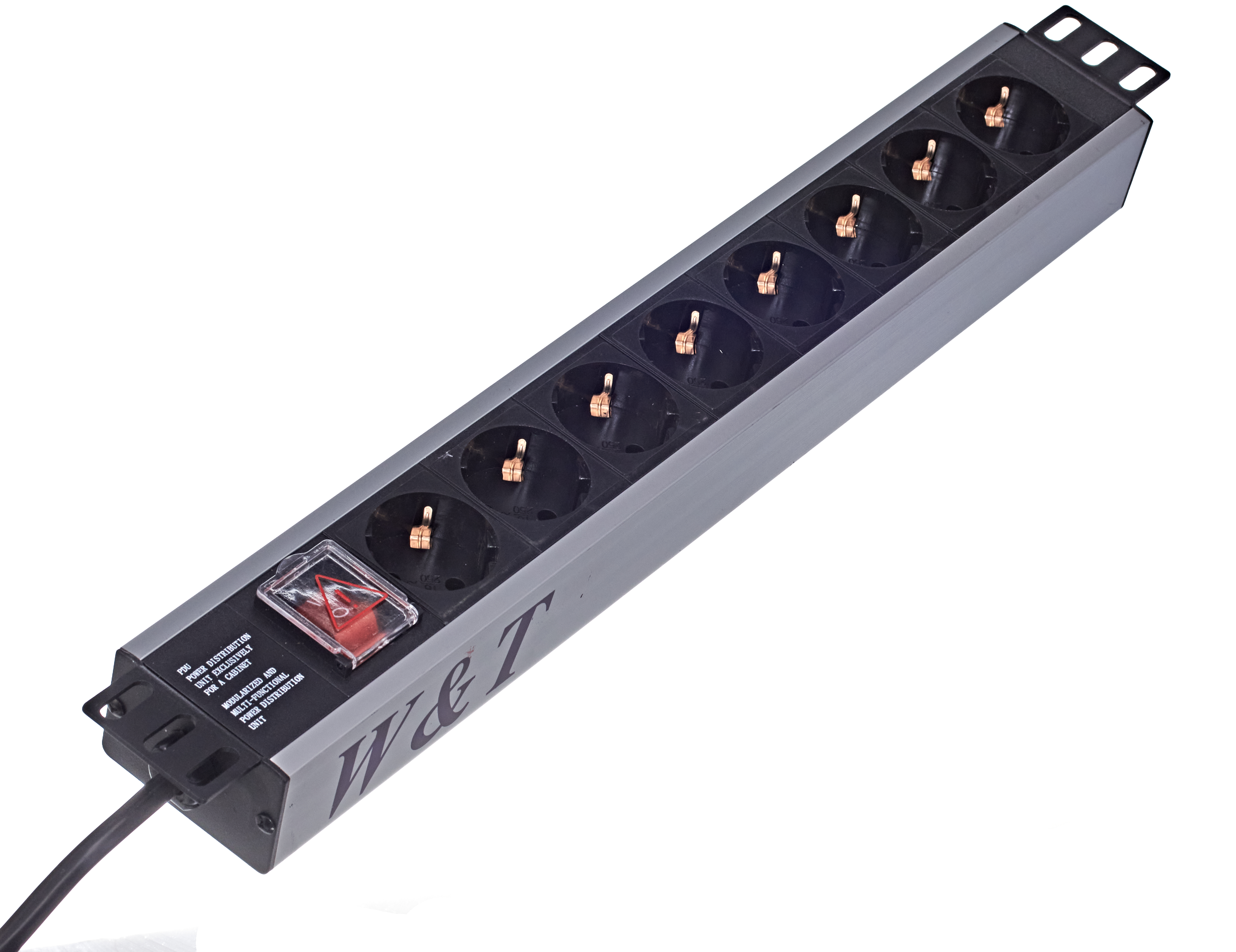 

Блок розеток 19, 8 розеток W&T WT-2140A с выключателем, 220В, WT-2140A