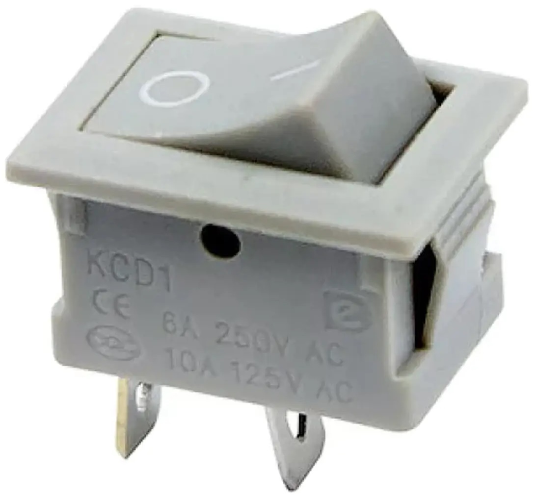 

Выключатель Rexant 36-2113 клавишный 250V 6А (2с) ON-OFF серый Mini (RWB-201, SC-768), 36-2113