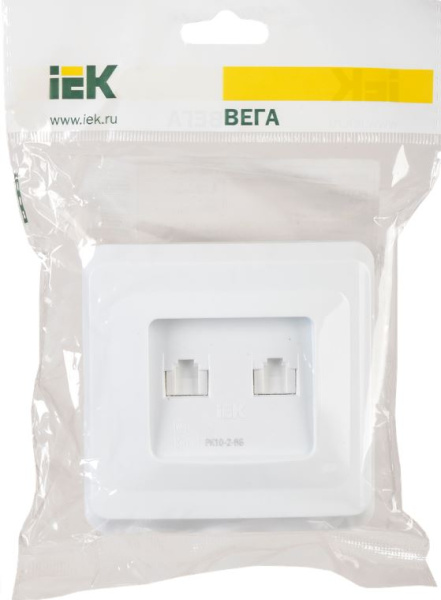 фото Розетка компьютерная двойная IEK EKV25-K01-DM в Казани