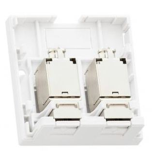 фото Компьютерная розетка настенная NikoMax NMC-WO2SD2-FT-ST-WT в Екатеринбурге