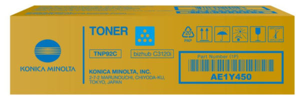 Изображение товара Оригинальный голубой тонер Konica Minolta TNP-92C для лазерных МФУ и принтеров