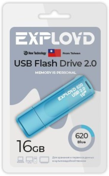 фото Накопитель USB 2.0 16GB Exployd EX-16GB-620-Blue в Самаре