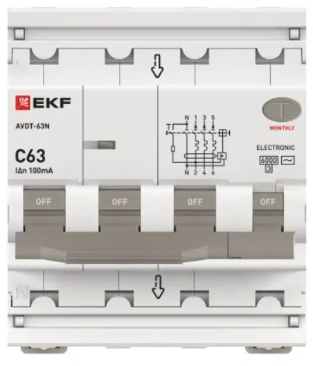 фото Автомат дифференциальный EKF D63N46E63C100