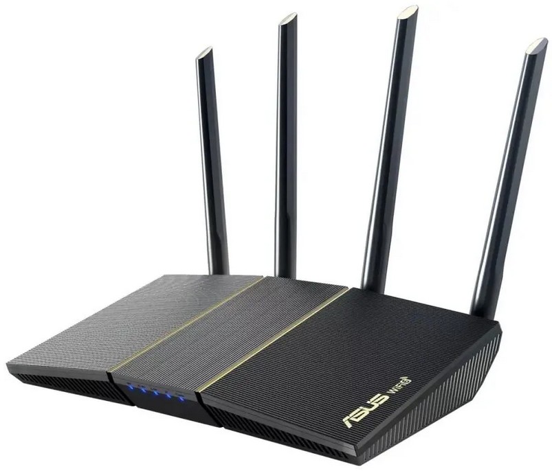 

Роутер ASUS RT-AX57 AX3000 10/100/1000BASE-TX черный, RT-AX57