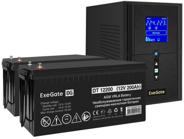 фото Комплект  Exegate SineTower SZ-1500.LCD.AVR.2SH.1C13.USB в Уфе