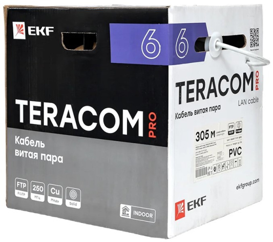 фото Кабель витая пара  EKF TRP-6FTP-04PVC-GY-IN3 в Красноярске