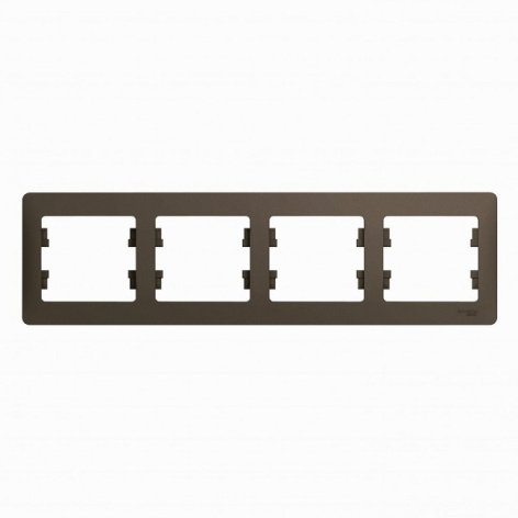Изображение товара Рамка для электроустановочных изделий Systeme Electric GSL000804 4 поста горизонтальная