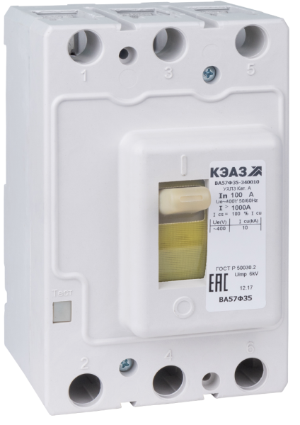 Изображение товара Автоматический выключатель КЭАЗ 109314 3 полюса 200 А переменного тока
