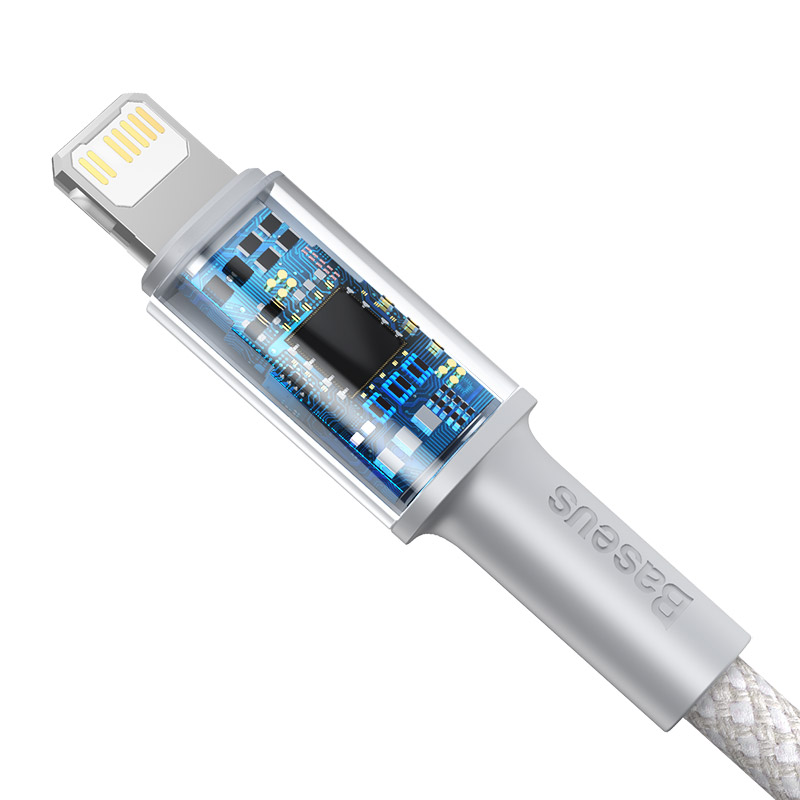 

Кабель интерфейсный Baseus CATLGD-A02 Type-C - Lightning PD 20W 2m, совместим с PD 18W, корпус из ABS-пластика + плетеный провод высокой плотности, wh, CATLGD-A02