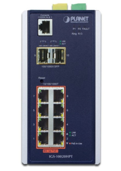 фото Коммутатор промышленный управляемый Planet IGS-10020HPT в Екатеринбурге