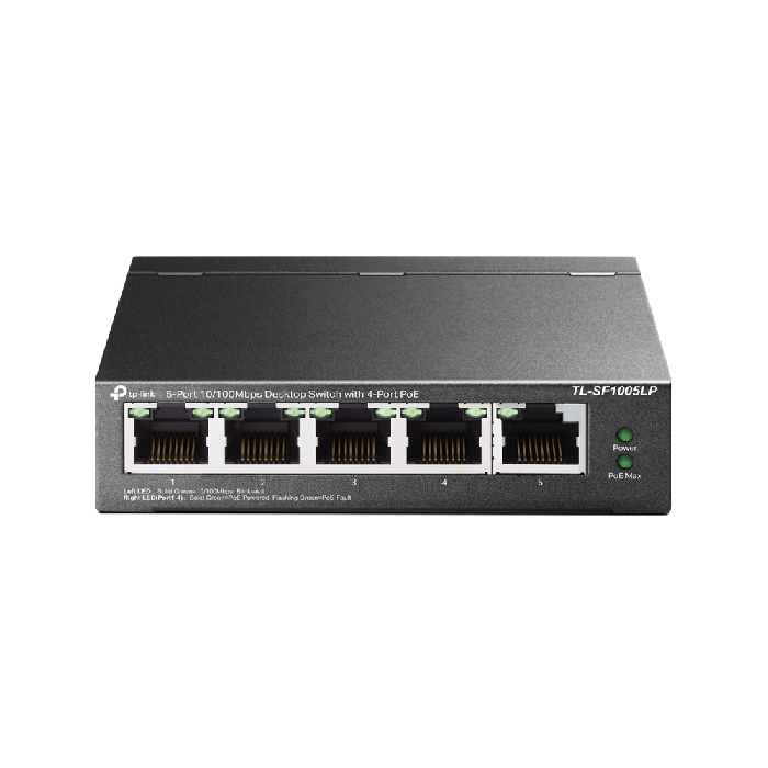 

Коммутатор TP-LINK TL-SF1005LP 5-портовый 10/100 Мбит/с неуправляемый с 4 портами PoE, металлический корпус, настольная установка, бюджет PoE 41 Вт, TL-SF1005LP