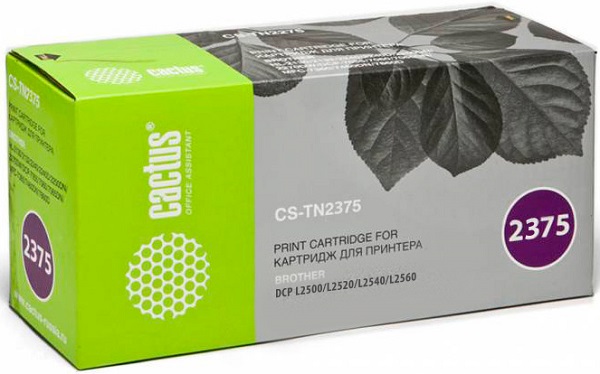 

Картридж Cactus CS-TN2375 черный для Brother DCP L2500/L2520/L2540/L2560 (2600стр.), CS-TN2375