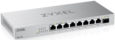 

Коммутатор неуправляемый ZYXEL XMG-108 8xRJ-45: 1/2.5G, 1xSFP+, настольный, бесшумный, XMG-108