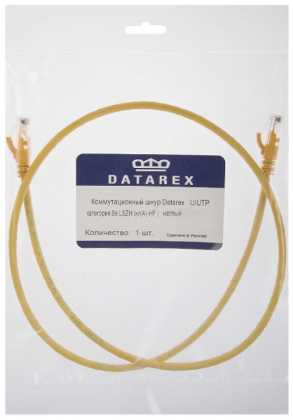 фото Кабель патч-корд U/UTP 5e кат. 0.5м Datarex DR-181405 в Екатеринбурге