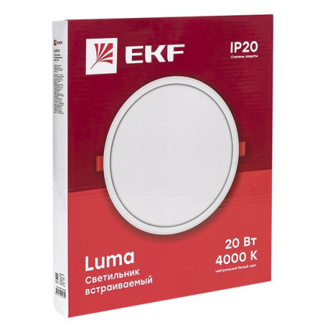 фото Светильник светодиодный встраиваемый EKF DLL-1009-20-4000 в Уфе