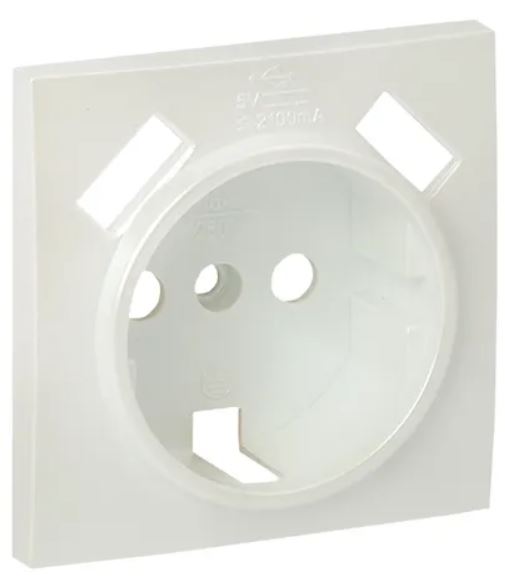 

Накладка розетки с заземлением с 2 USB EKF ESR16-L-028-50-2USB Валенсия 16А жемчуг с защитными шторками 2,1А, ESR16-L-028-50-2USB