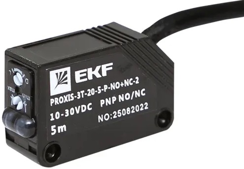 

Датчик EKF PROXIS-3T-20-5-P-NO+NC-2 бесконтактный оптический, PROXIS-3T-20-5-P-NO+NC-2