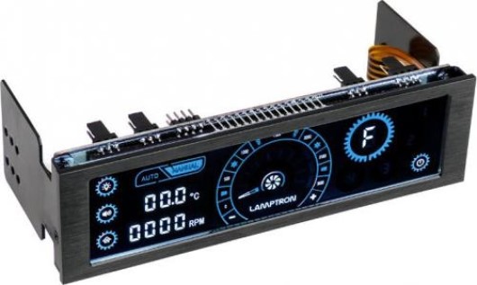 

Панель управления Lamptron CM430 сенсорная, 30Вт/канал х4, PWM, черная, синяя подсветка дисплея, CM430