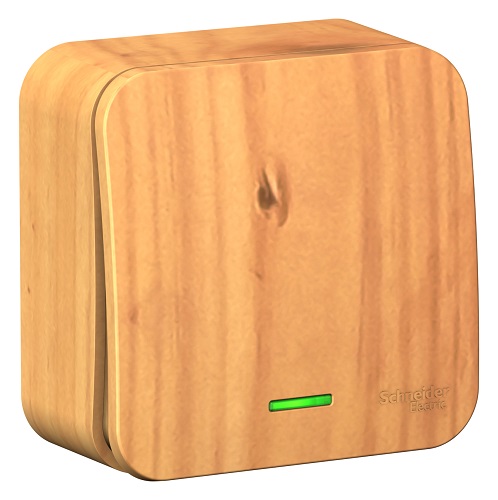 

Выключатель Schneider Electric BLNVA101115 1-клавишный с подсветкой 10А, 250B, изолир. пластина Ясень наруж, BLNVA101115