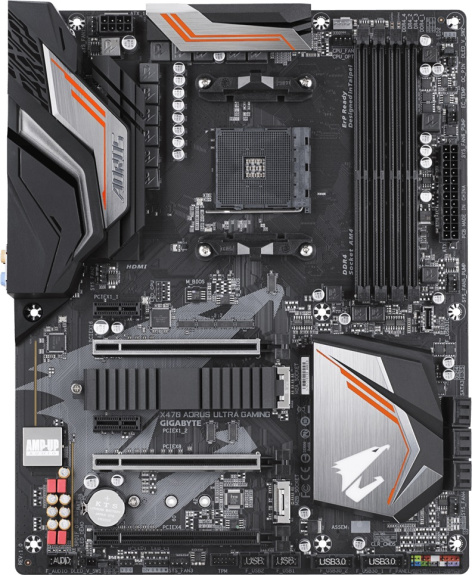 фото Материнская плата ATX GIGABYTE X470 AORUS ULTRA GAMING