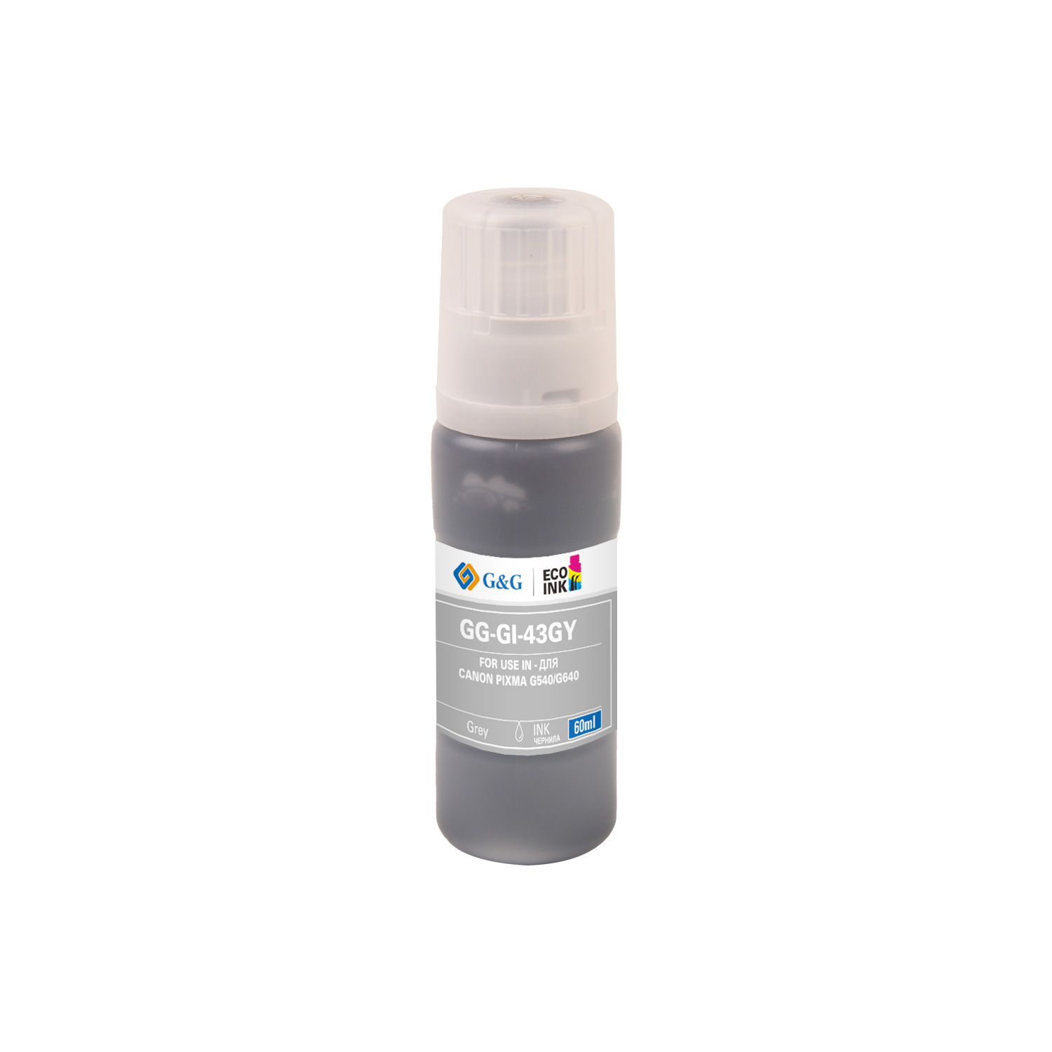 

Чернила G&G GG-GI-43GY для Canon Pixma G540/G640, 60 ml, серые, GG-GI-43GY