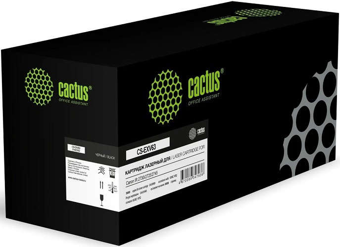 

Картридж лазерный Cactus CS-EXV63 5142C002 черный (30000стр.) для Canon IR 2730i/2725/2745, CS-EXV63