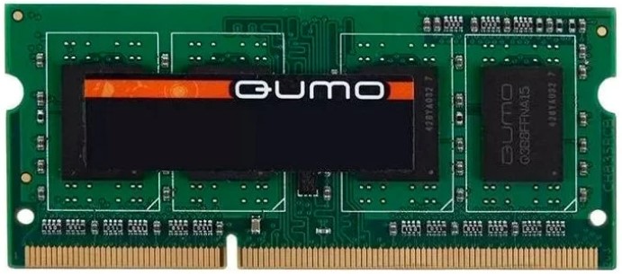 

Модуль памяти SODIMM DDR3 4GB Qumo QUM3S-4G1333C9 PC3-10600 1333MHz CL9 1.5V, QUM3S-4G1333C9
