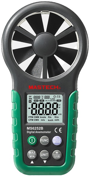 

Анемометр Mastech MS6252B 13-1272 цифровой, MS6252B