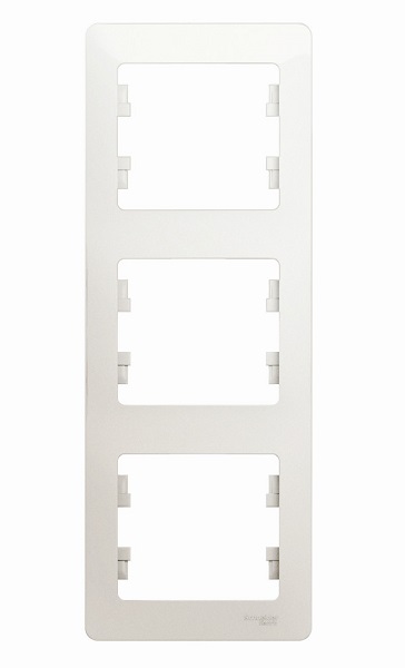 

Рамка Schneider Electric GSL000607 3-ая, вертикальная перламутр, GSL000607