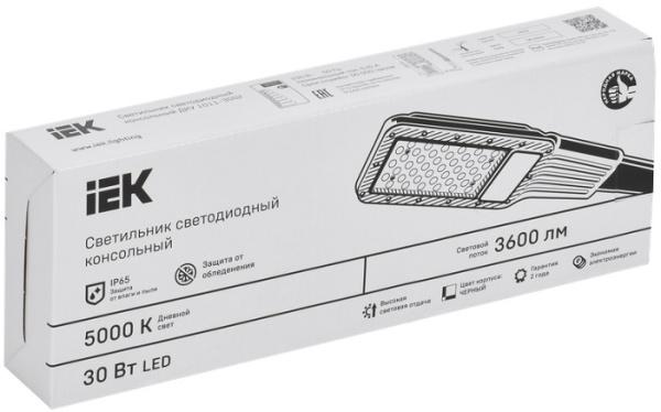 фото Светильник светодиодный консольный IEK LT-DKU1-1011-030-50-K03 в Уфе