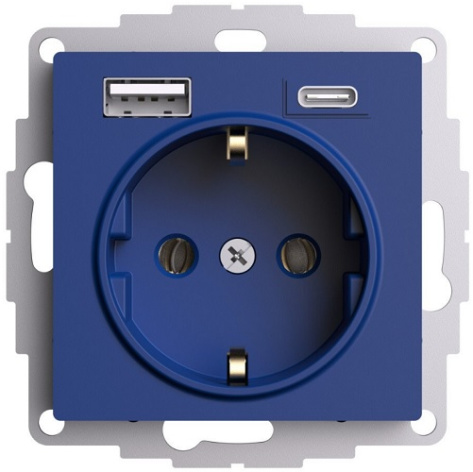 фото Розетка с заземлением с 2 USB  Systeme Electric ATN001132 в Уфе
