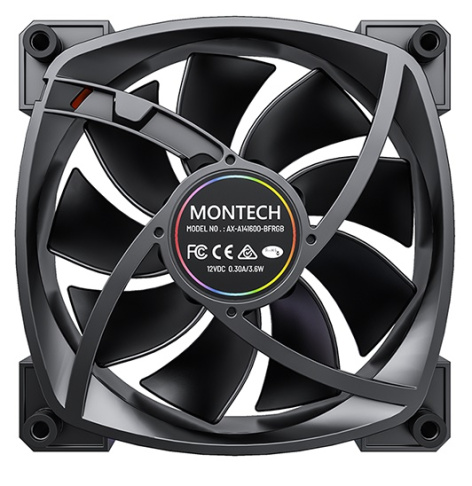 фото Вентилятор для корпуса Montech RX140 PWM BLACK в Екатеринбурге