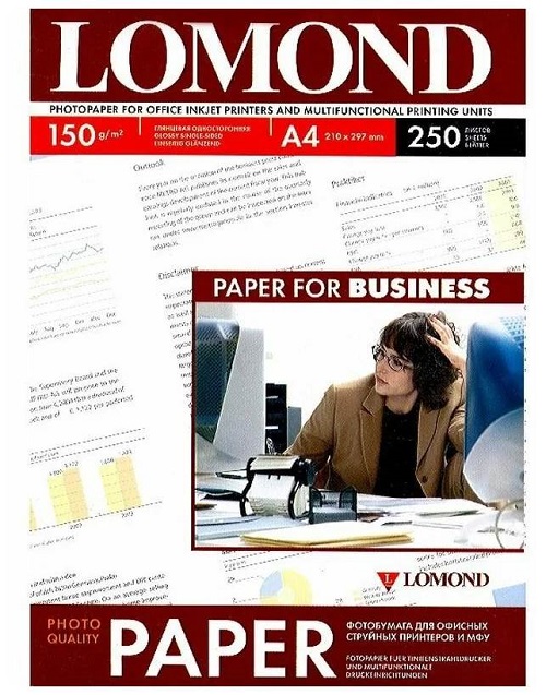 

Фотобумага Lomond 0102133 Односторонняя Глянцевая A4/150/250л., 0102133