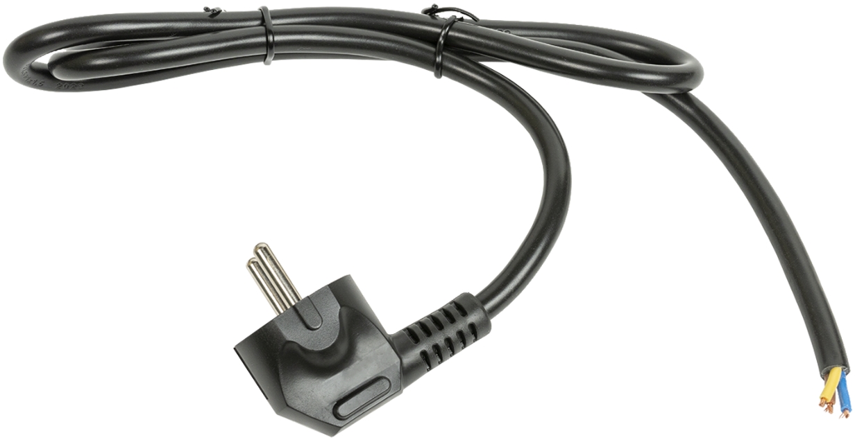 

Кабель питания Filum FL-PC-SH90-C2-1.8-BK ПВС-ВП 3x1.5 CEE 7/7(Schuko) угловая - свободный конец, 220/250В, 16А, чёрный, 1,8м, FL-PC-SH90-C2-1.8-BK