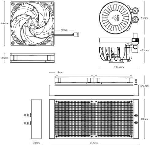фото Система охлаждения жидкостная ARCTIC Liquid Freezer III-280 в Казани