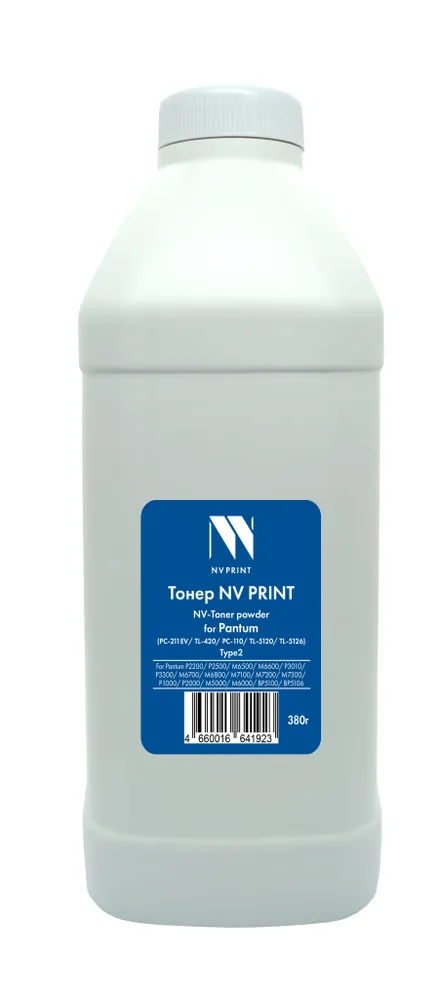 

Тонер NVP NV-Pantum-Type2-380g для Pantum универсальный Type2 (380г) (PC-211EV, TL-420, PC-110,TL-5120,TL-5126) для P2200, P2500, M6500, M6600, P301, NV-Pantum-Type2-380g