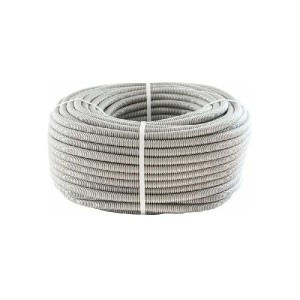 

Труба гофрированная тяжёлая Ecoplast 61116 ПП, с зондом, цвет серый, диам. 16мм (100м), 61116