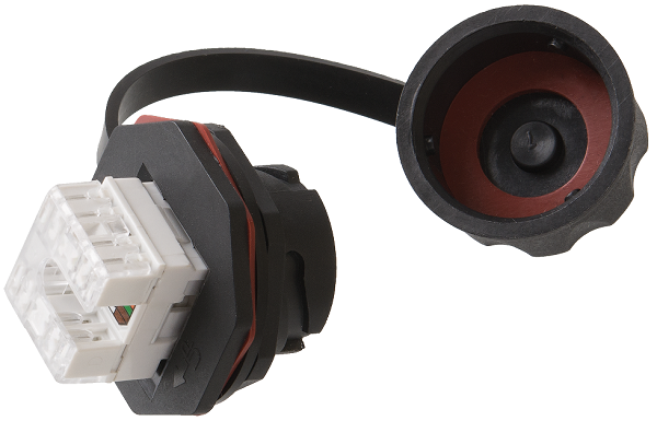 Изображение товара Модуль NikoMax NMC-KJUE2-IS-BK для настенных розеток IP67 высокая защита