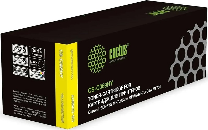 

Картридж лазерный Cactus 069HY желтый (9000стр.) для Canon I_sensys LBP673CDW/MF754CDW/MF752CDW/imageCLASS MF756Cx/LBP674CDW/MF753CDW/MF751CDW, 069HY