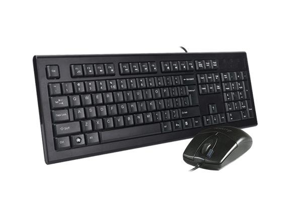 

Клавиатура и мышь A4Tech KR-8520D черные, проводные, USB, KR-8520D