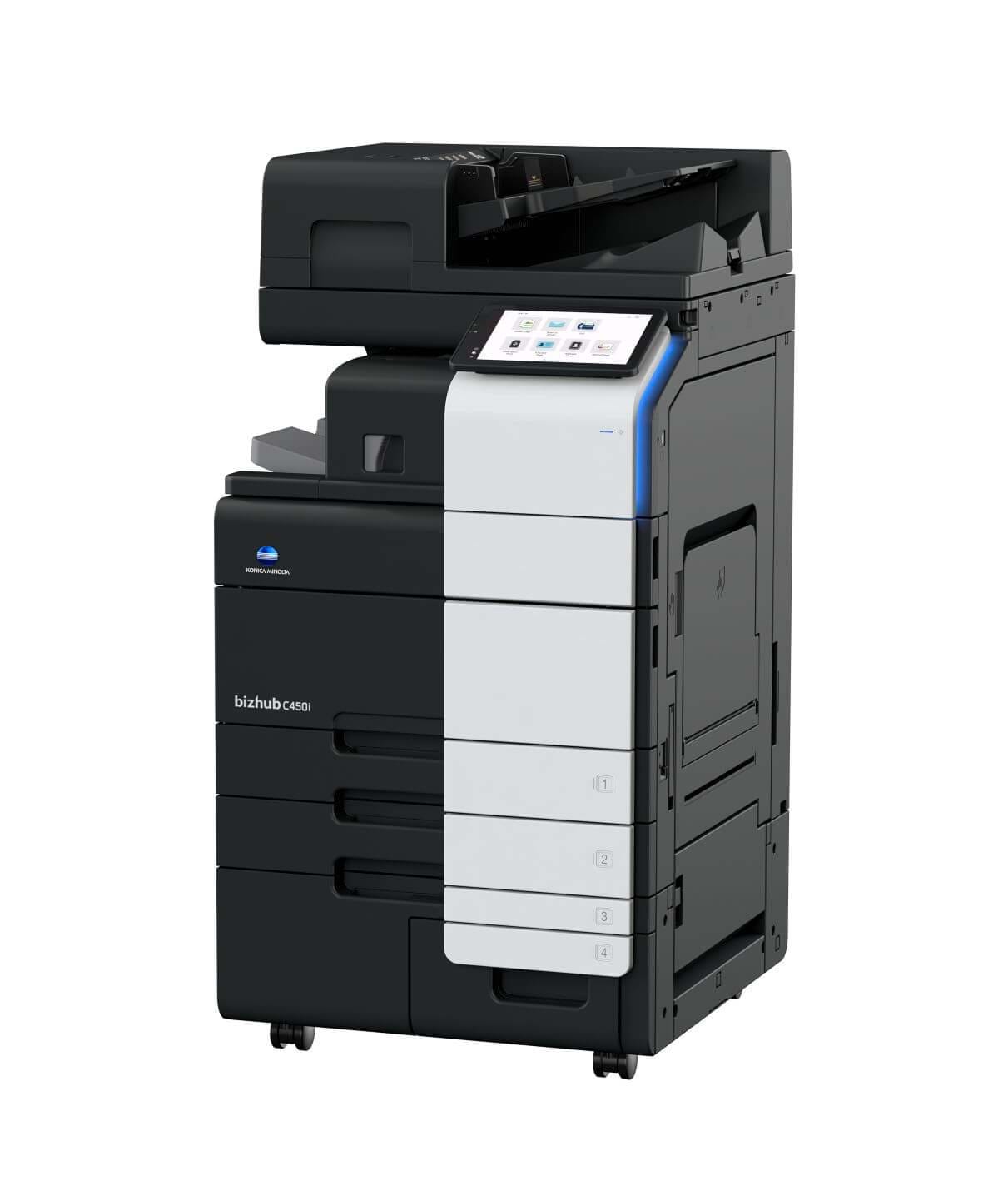 

МФУ цветное Konica Minolta bizhub C450i AA7R021 А3, 45 ppm, SRА3, 8GB, SSD 250GB, Duplex, Dual Scan DF, USB 2.0, Gigabit Ethernet, лотки 2х500л, контр, bizhub C450i