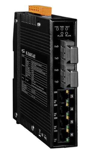 

Коммутатор ICP DAS NS-206AFCS-60T CR Single-mode 60 km, SC Connector, 4-port 10/100 Mbps with 2 Fiber ports Switch (RoHS), NS-206AFCS-60T CR