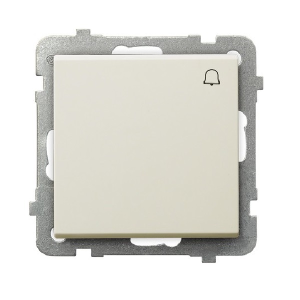 

Выключатель Ospel LP-6R/m/27 самовозвратный "звонок", 10AX, 250V, 2200W, IP-20, клеммы безвинтовые, экрю, LP-6R/m/27