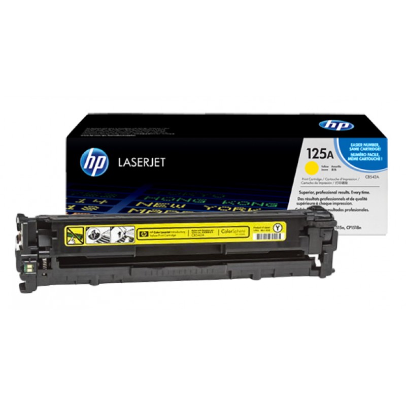 

Картридж HP 125A CB542A для принтера color LaserJet CP1215/1515/CM1312 жёлтый, 125A