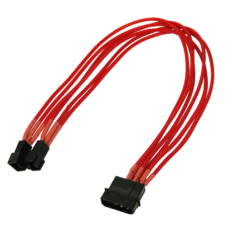 

Переходник Nanoxia NX42A30R для подключения вентиляторов 4-pin MOLEX в 2 х 3-pin 30 см, индивидуальная оплетка, красный, NX42A30R