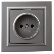 фото Розетка без заземления в сборе  IEK BR-R10-10-K46-F