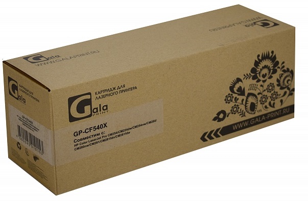 

Картридж GalaPrint CF540X black (№203X) 3200 копий, CF540X