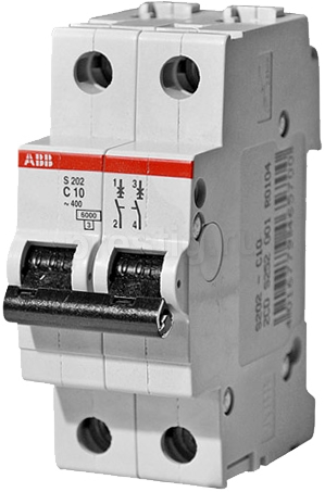 

Автоматический выключатель ABB 2CDS252001R0104 S202 2P 10А (С) 6kA, 2CDS252001R0104